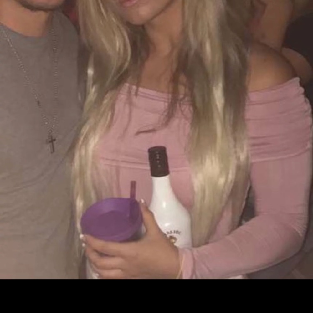 Off the shoulder pink top